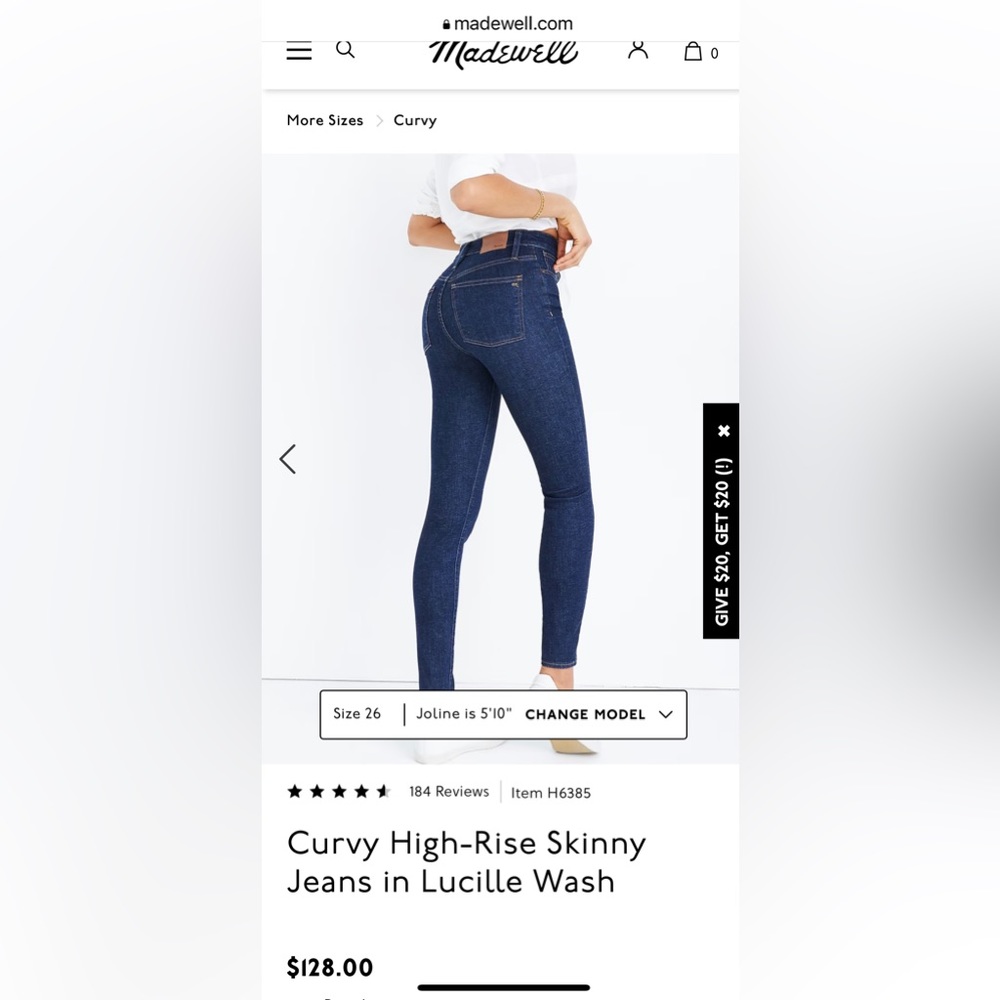 Madewell jeans 27 Tall